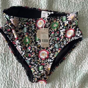 Floral High-Waisted Bikini Bottoms